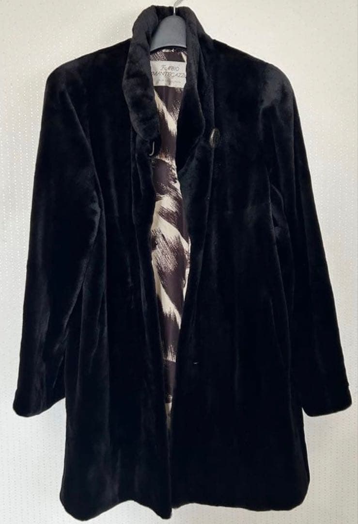 未使用サガフォックス銀タグ シェアードミンクコート黒