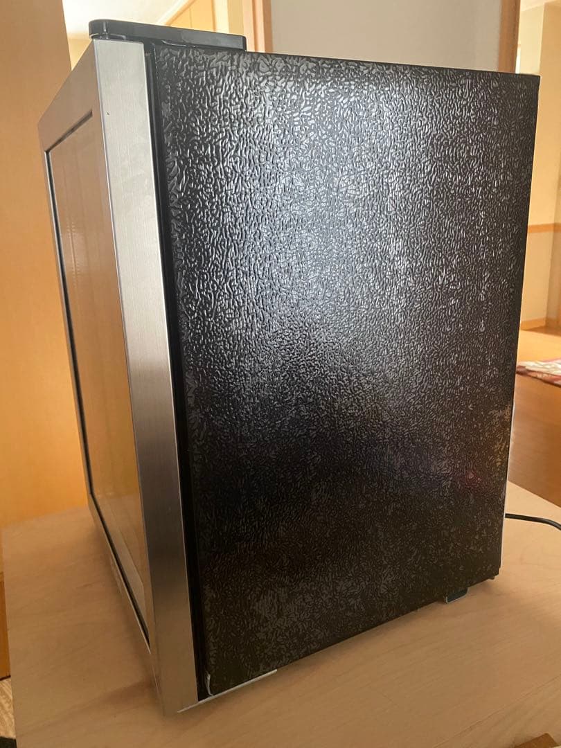 冷蔵庫 48L 小型 透明ガラスドア ステンレス　おしゃれ 静音 省エネ