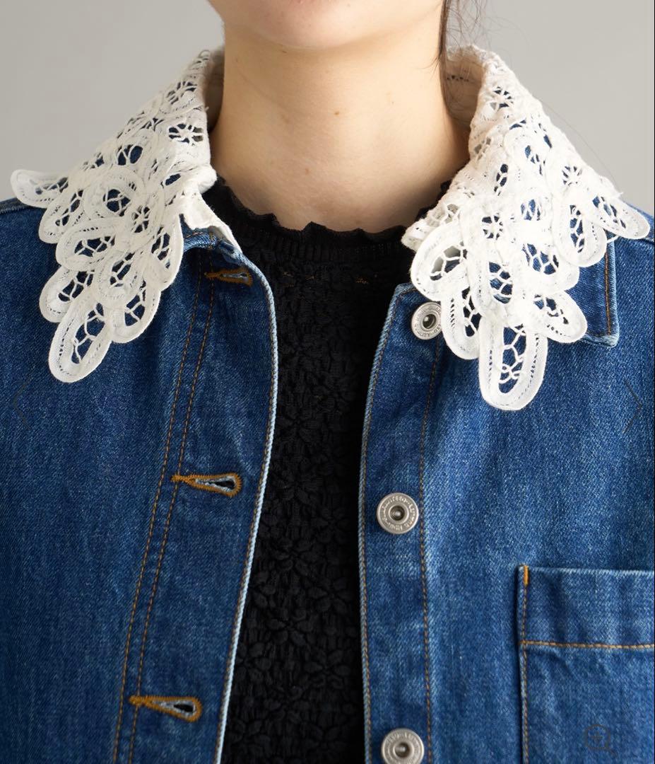 15　 レース襟デニムジャケット