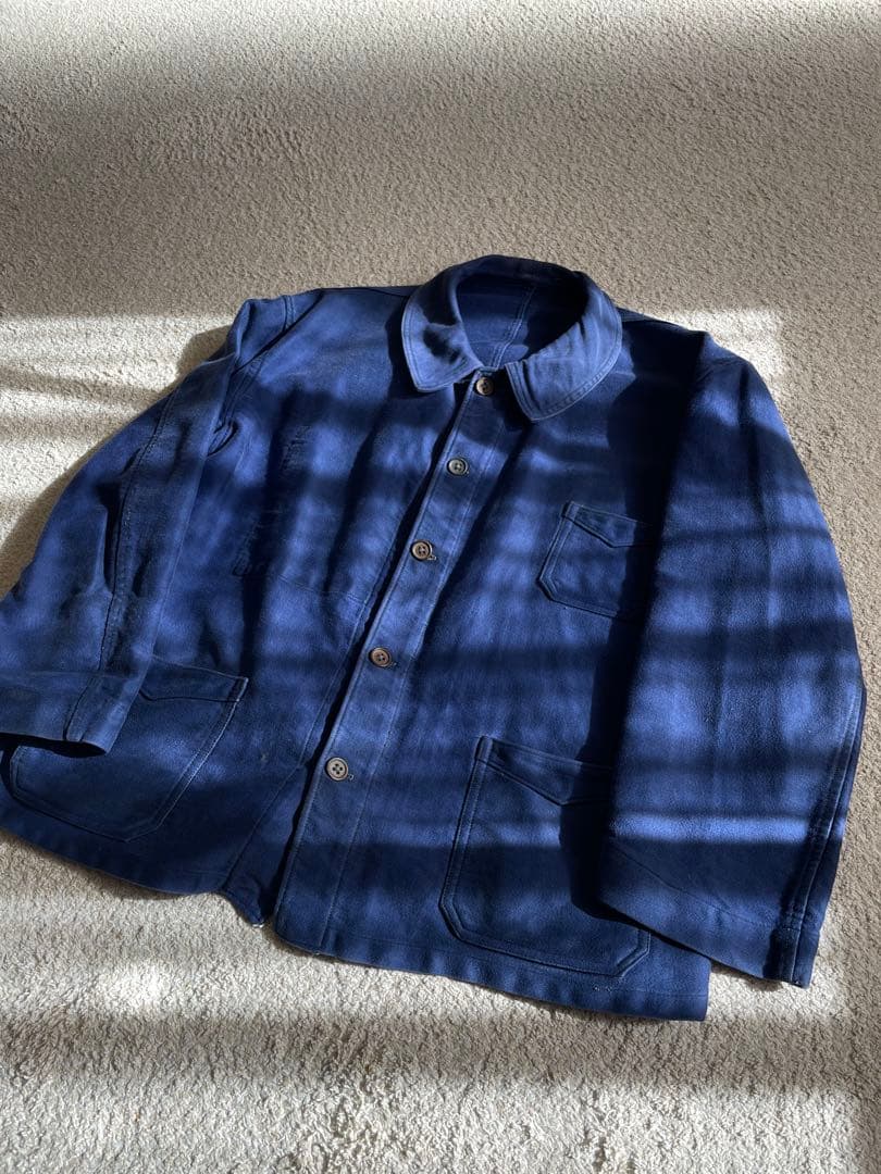 タロさん　30s. 40s ブルーモールスキンジャケット
