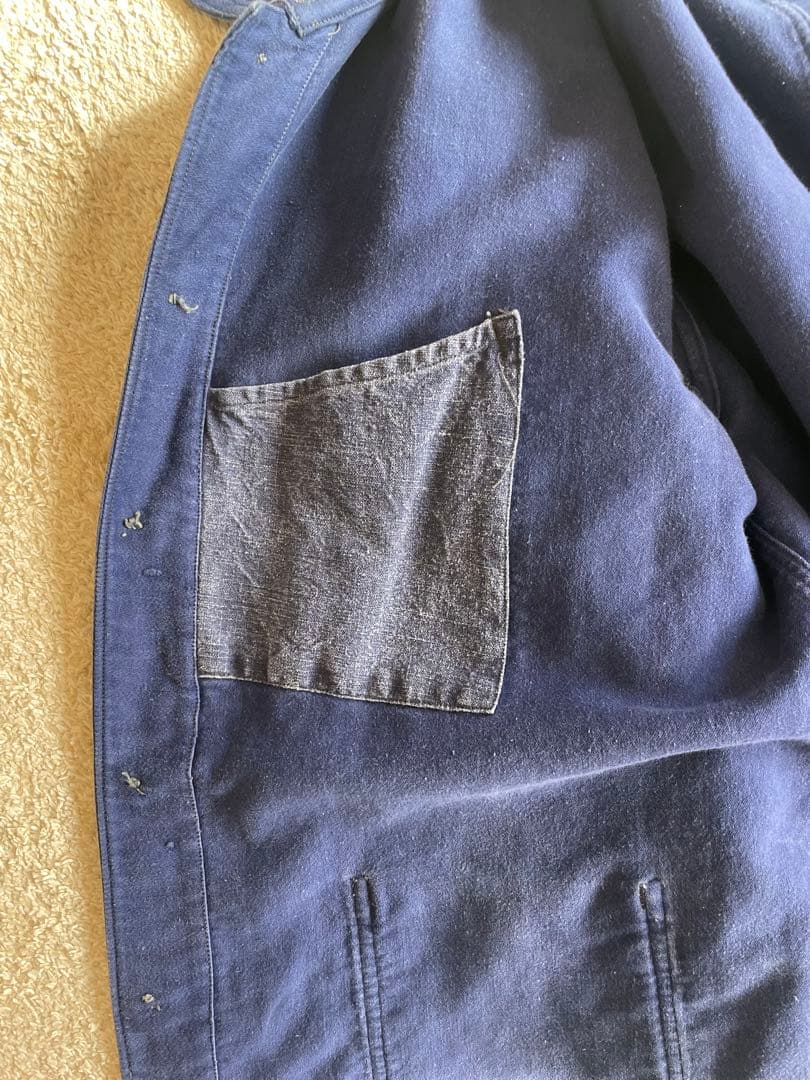 タロさん　30s. 40s ブルーモールスキンジャケット