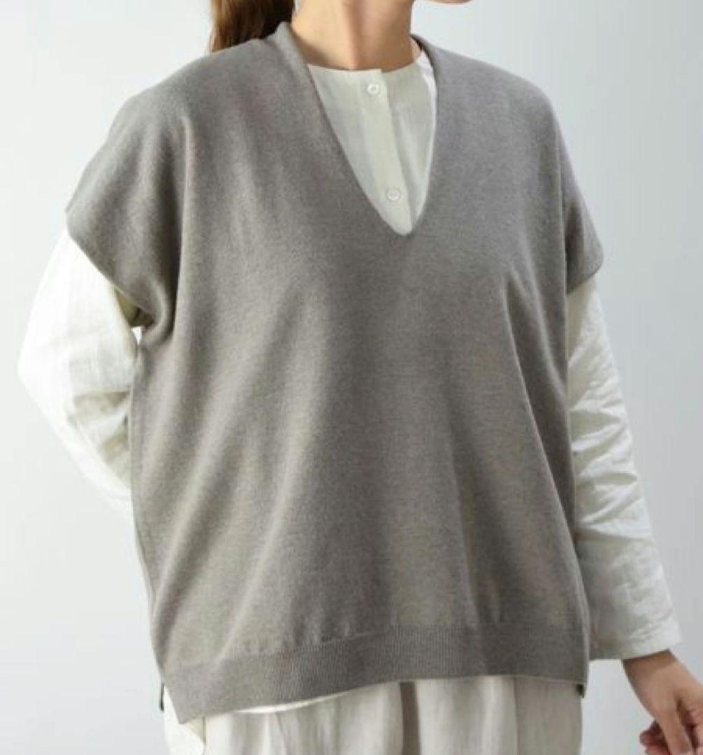 evam eva　ウール　ベスト　モカ