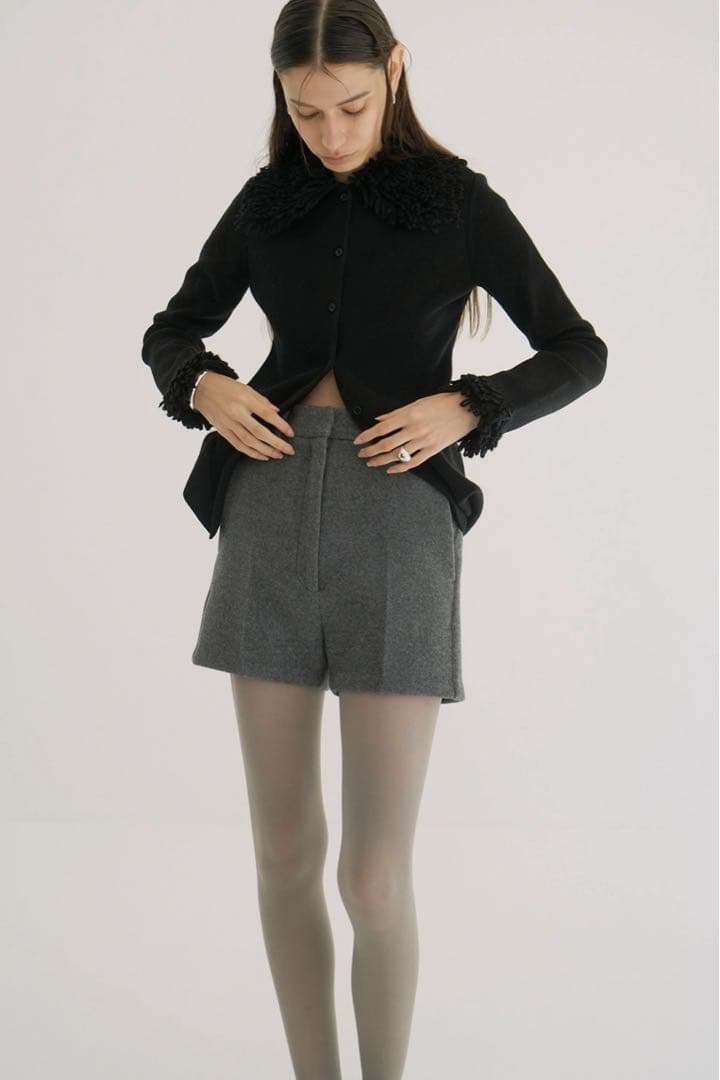 CLANE MELTON SHORT PANTS クラネ グレー 2 美品