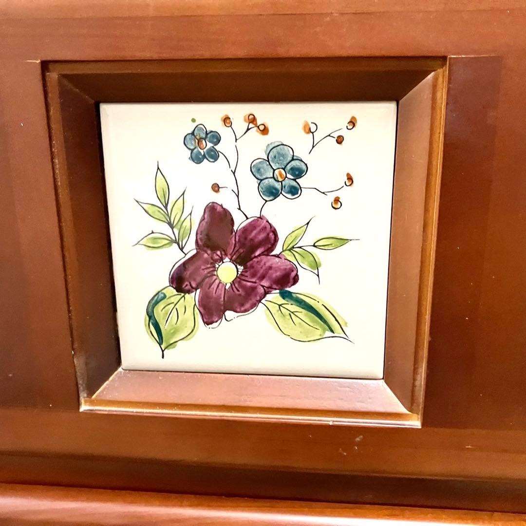 【美品】ACTUS アクタス バレンシア タイル チェスト スペイン 天然木