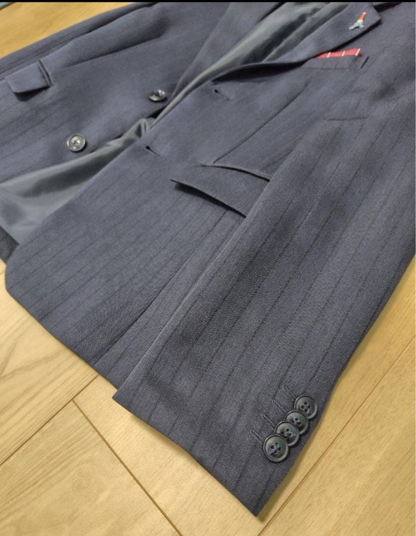 140 男の子　ELLE EN NOIR ネイビー ストライプスーツ