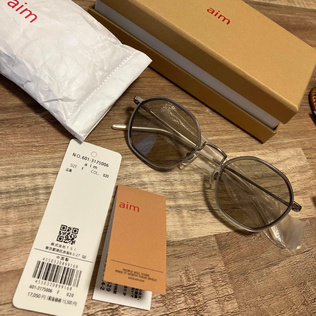 新品未使用　aim 多角形サングラス