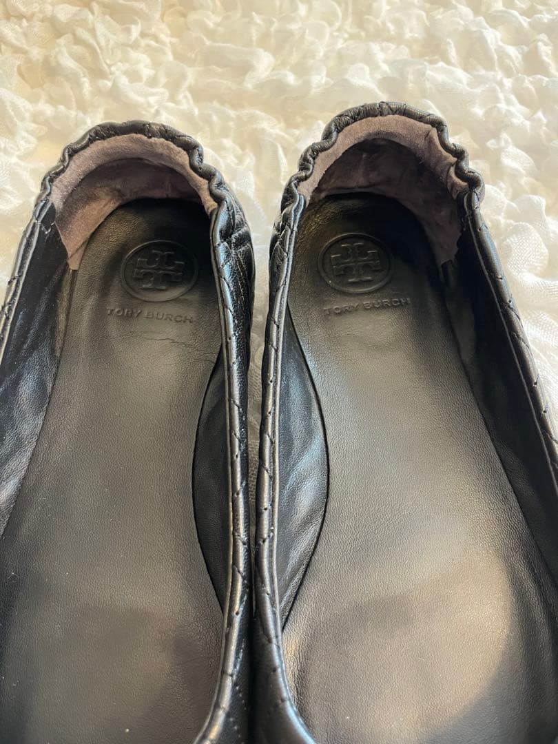 トリーバーチ キルティングレザー バレエシューズ バレリーナ おまけ付　22.5