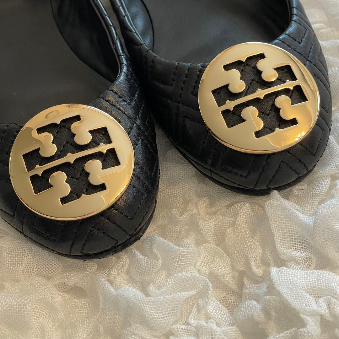 トリーバーチ キルティングレザー バレエシューズ バレリーナ おまけ付　22.5