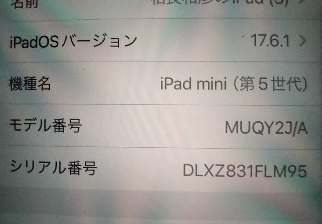 iPad mini　第5世代　64GB　Wi-Fi