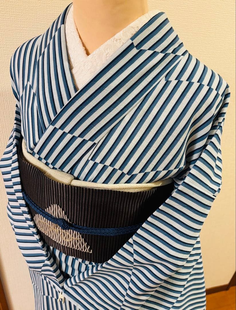 renkoさま専用★セオa紙人形シンプル素敵なストライプ夏着物