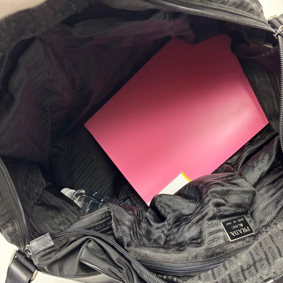 PRADA ボストンバッグ 2way ブラック 三角ロゴ テスートナイロン