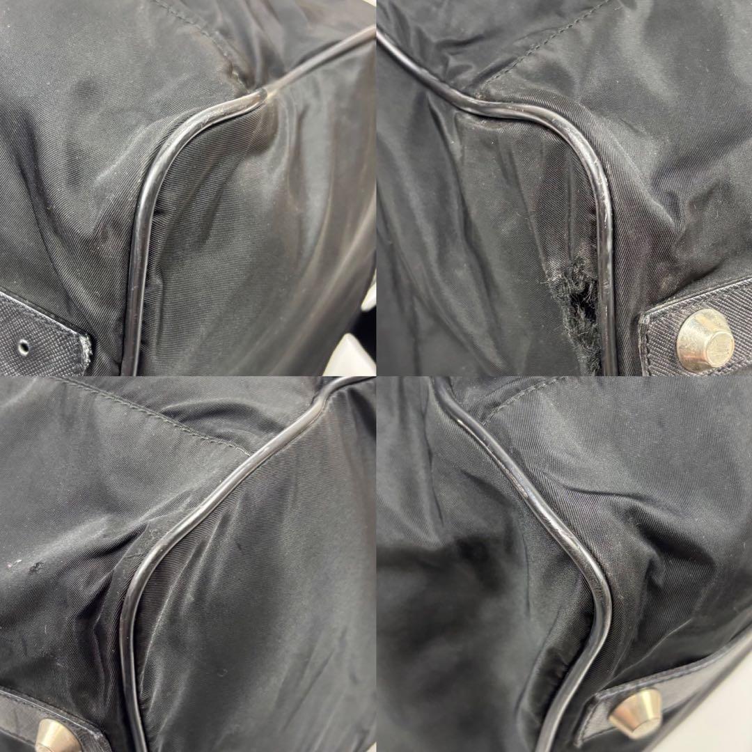 PRADA ボストンバッグ 2way ブラック 三角ロゴ テスートナイロン