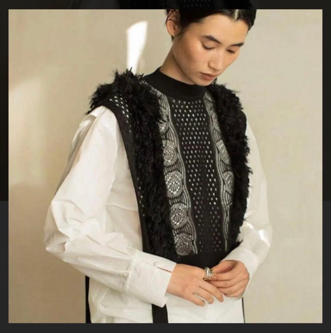 LEINWANDE ミックスフリンジクロップトップ