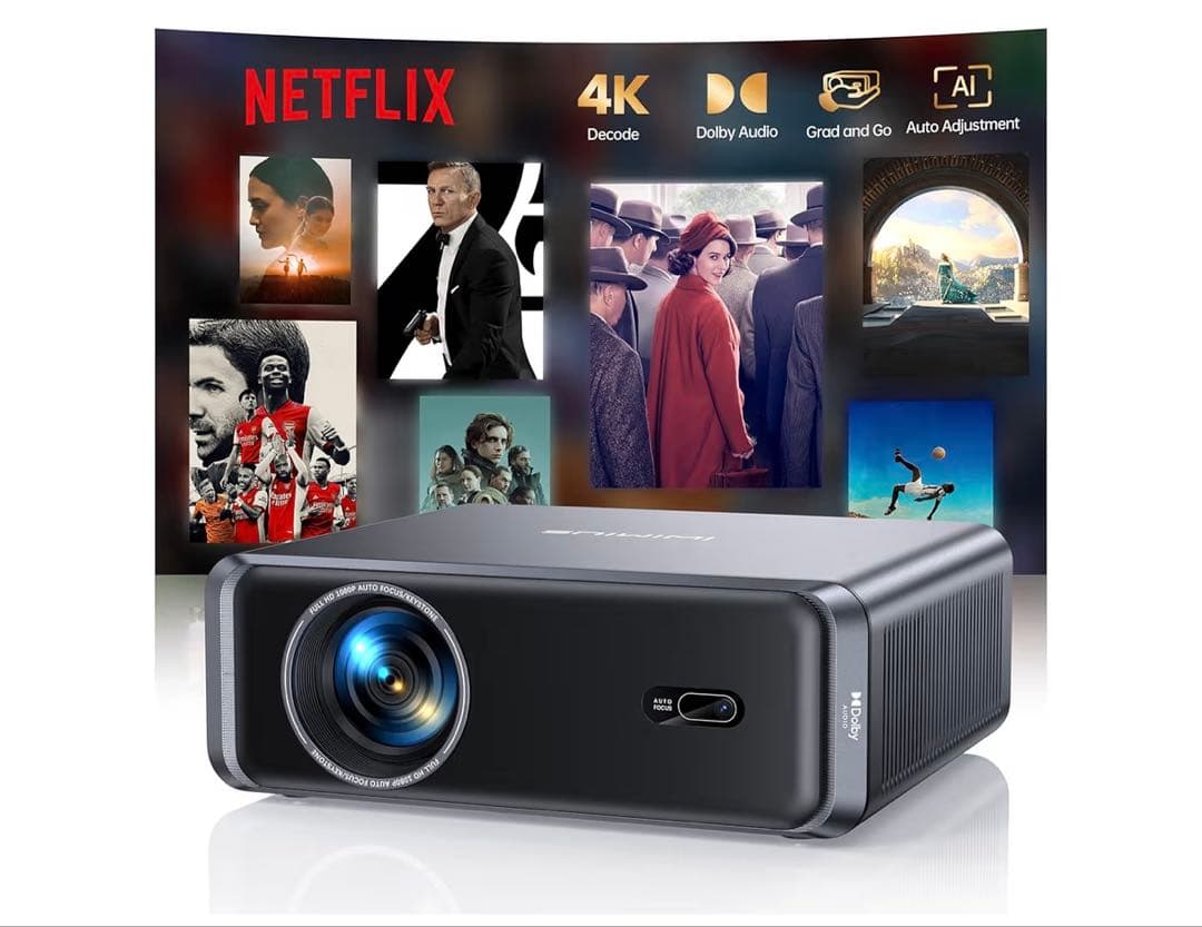 iWiMiUS P65 プロジェクター Netflix対応 1000ANSI