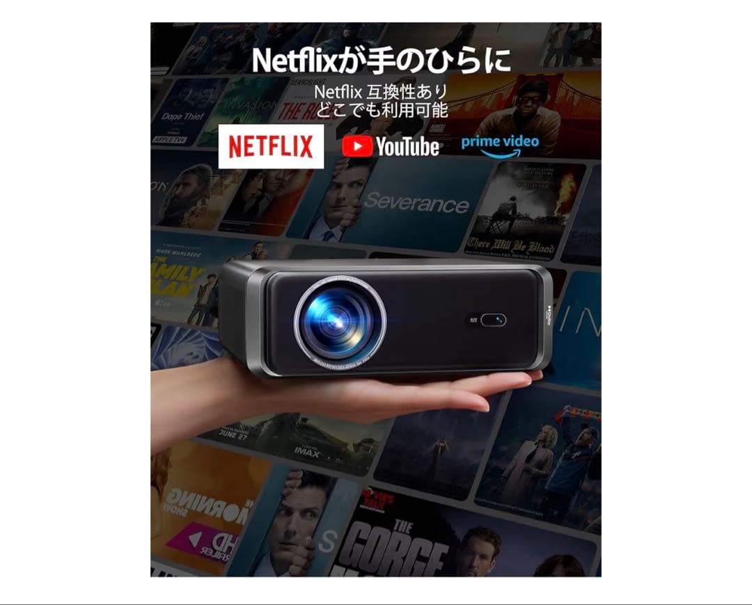 iWiMiUS P65 プロジェクター Netflix対応 1000ANSI