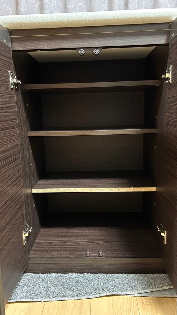 【Bross】ニトリ キッチンカウンター 140cm ダークブラウン