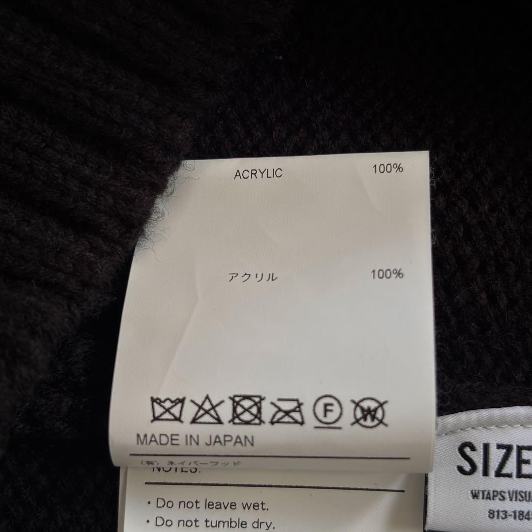 WTAPS 222MADT-KNM04 サイズ02 黒 肉厚ニットカーディガン