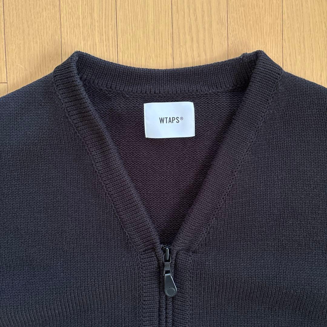 WTAPS 222MADT-KNM04 サイズ02 黒 肉厚ニットカーディガン