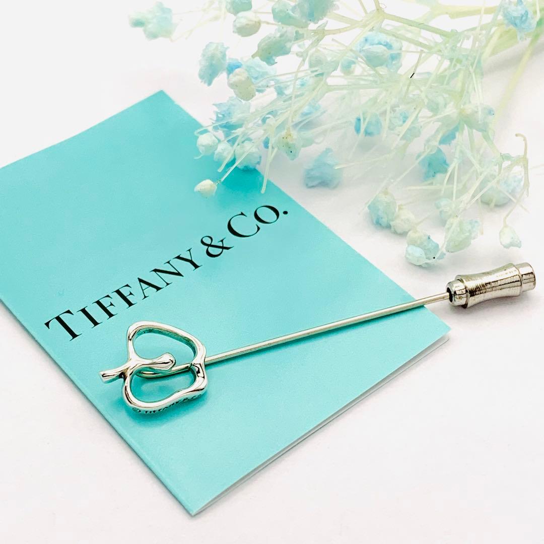 極美品 ティファニー アップル ピンブローチ シルバー925