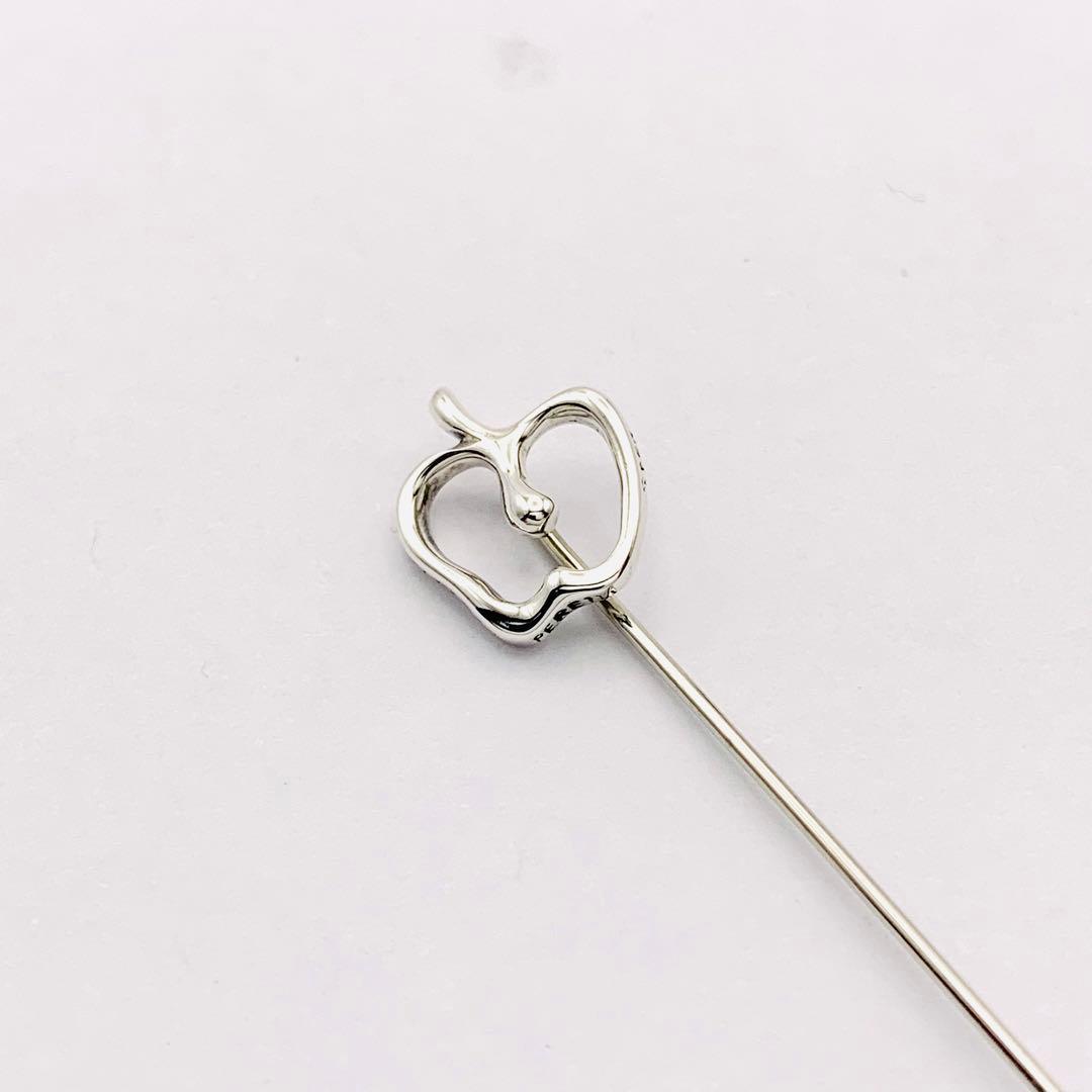 極美品 ティファニー アップル ピンブローチ シルバー925