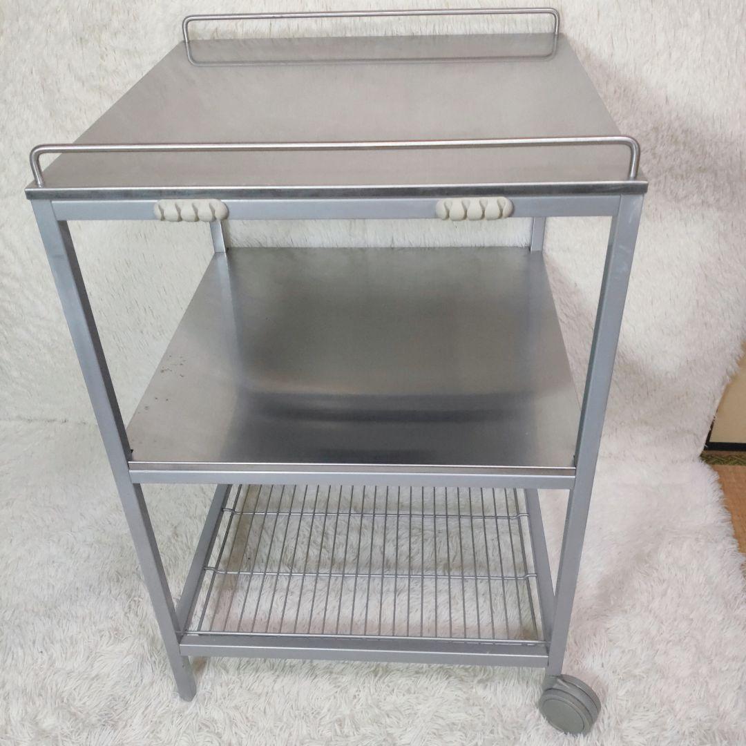 【希少 廃盤モデル】IKEA UDDEN ステンレスワゴン　キッチンワゴン作業台