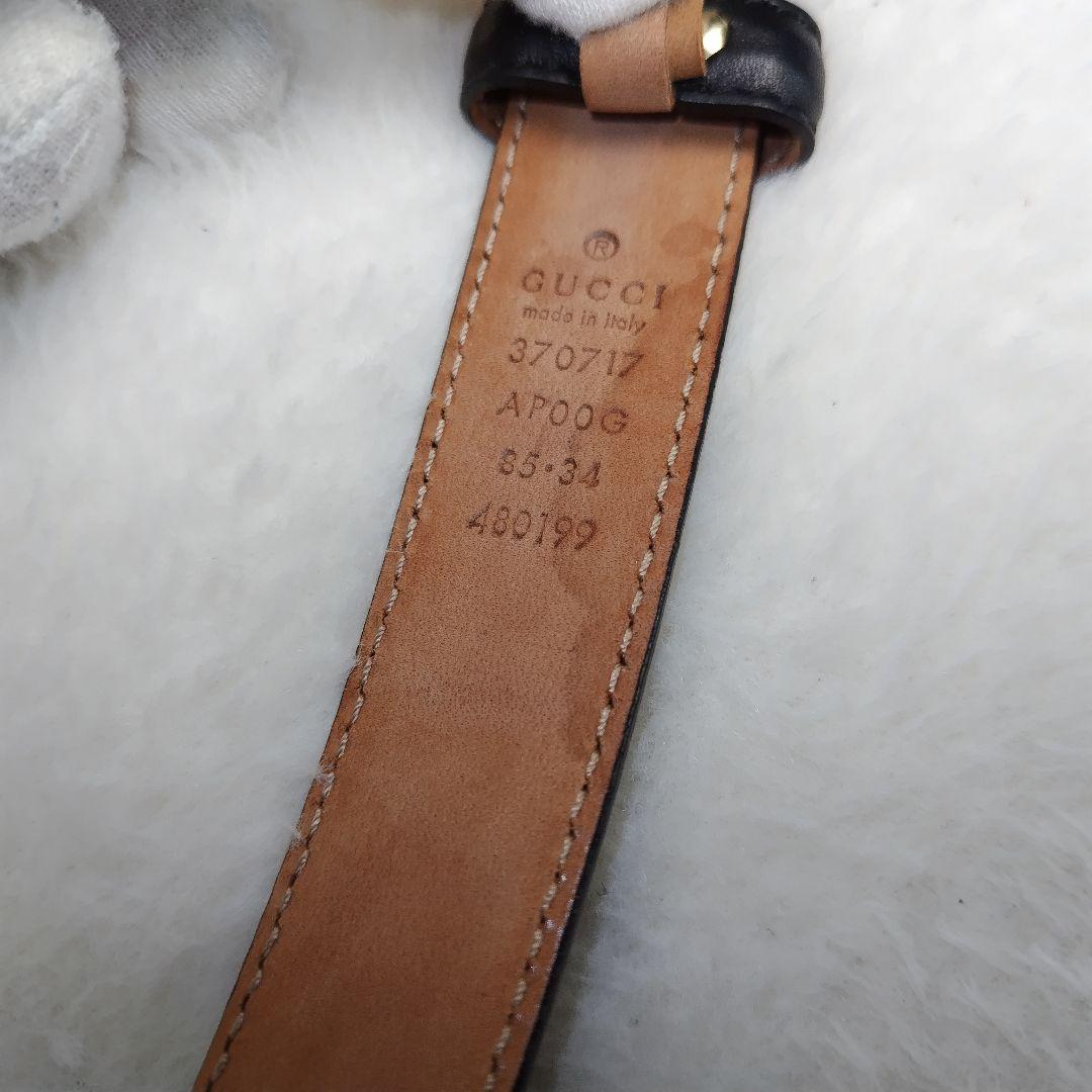 ✨美品✨ GUCCIベルト インターロッキング ブラック  レディース