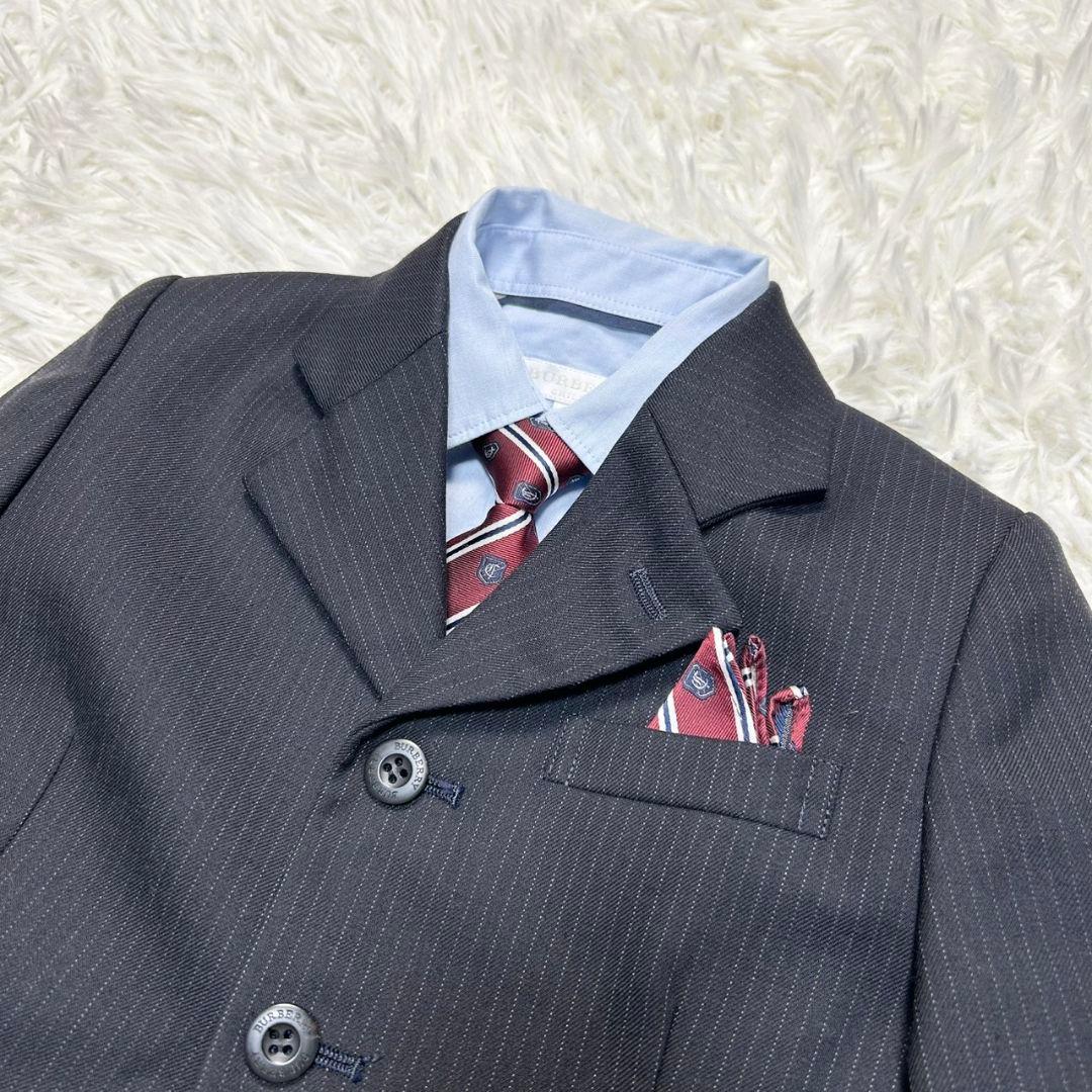 【美品】バーバリー フォーマル スーツ キッズ 100 ブラック 卒服 冠婚葬祭