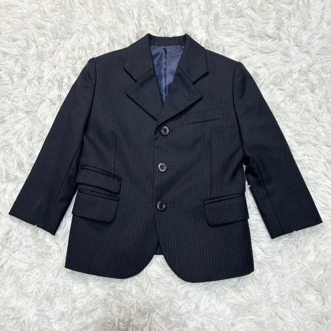 【美品】バーバリー フォーマル スーツ キッズ 100 ブラック 卒服 冠婚葬祭