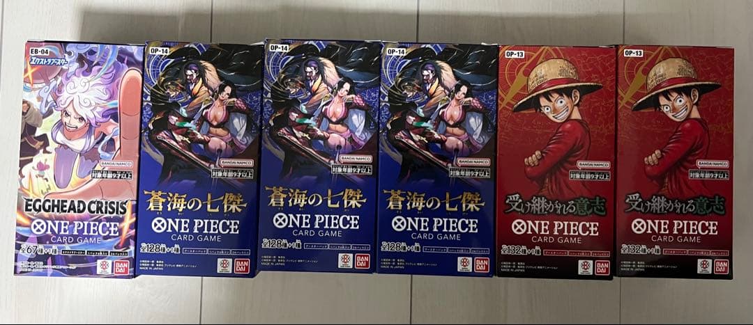 ONE PIECEカード　6box テープカット