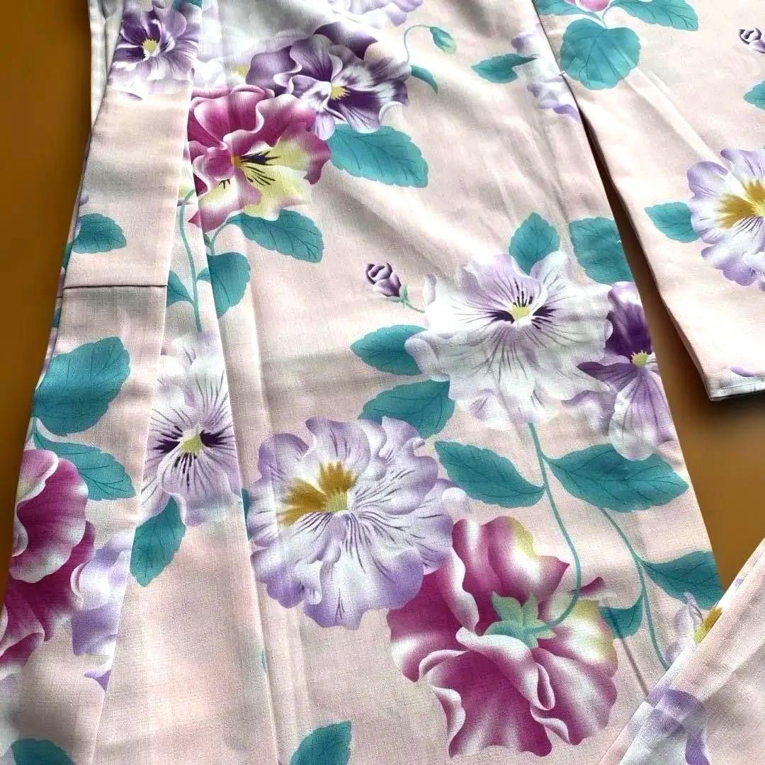 撫松庵　パンジー柄薄いピンク最終お値引き