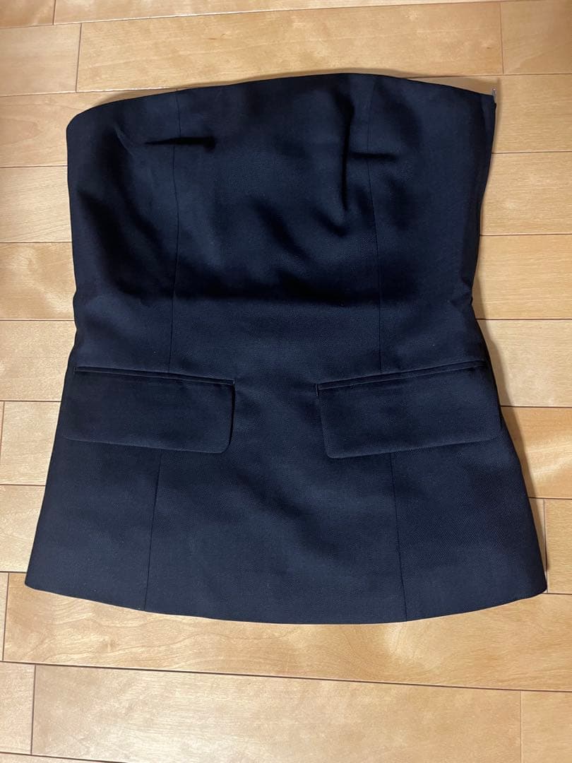 【HYKE】 VIYELLA STRAPLESS TOP