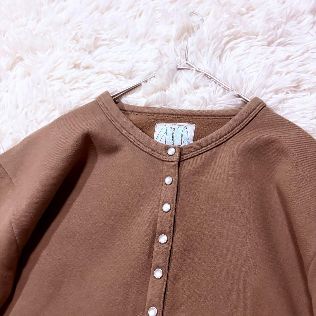 現行タグ★アニエスベー スナップボタン カーディガン 裏起毛 3 ベージュ