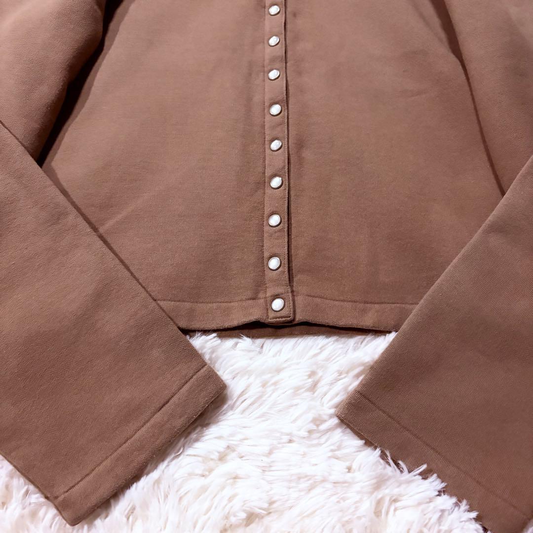 現行タグ★アニエスベー スナップボタン カーディガン 裏起毛 3 ベージュ