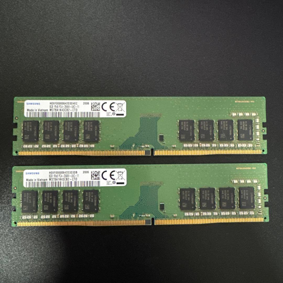 SAMSUNG DDR4-2666V 16GB(8GB×2）PC4 メモリ