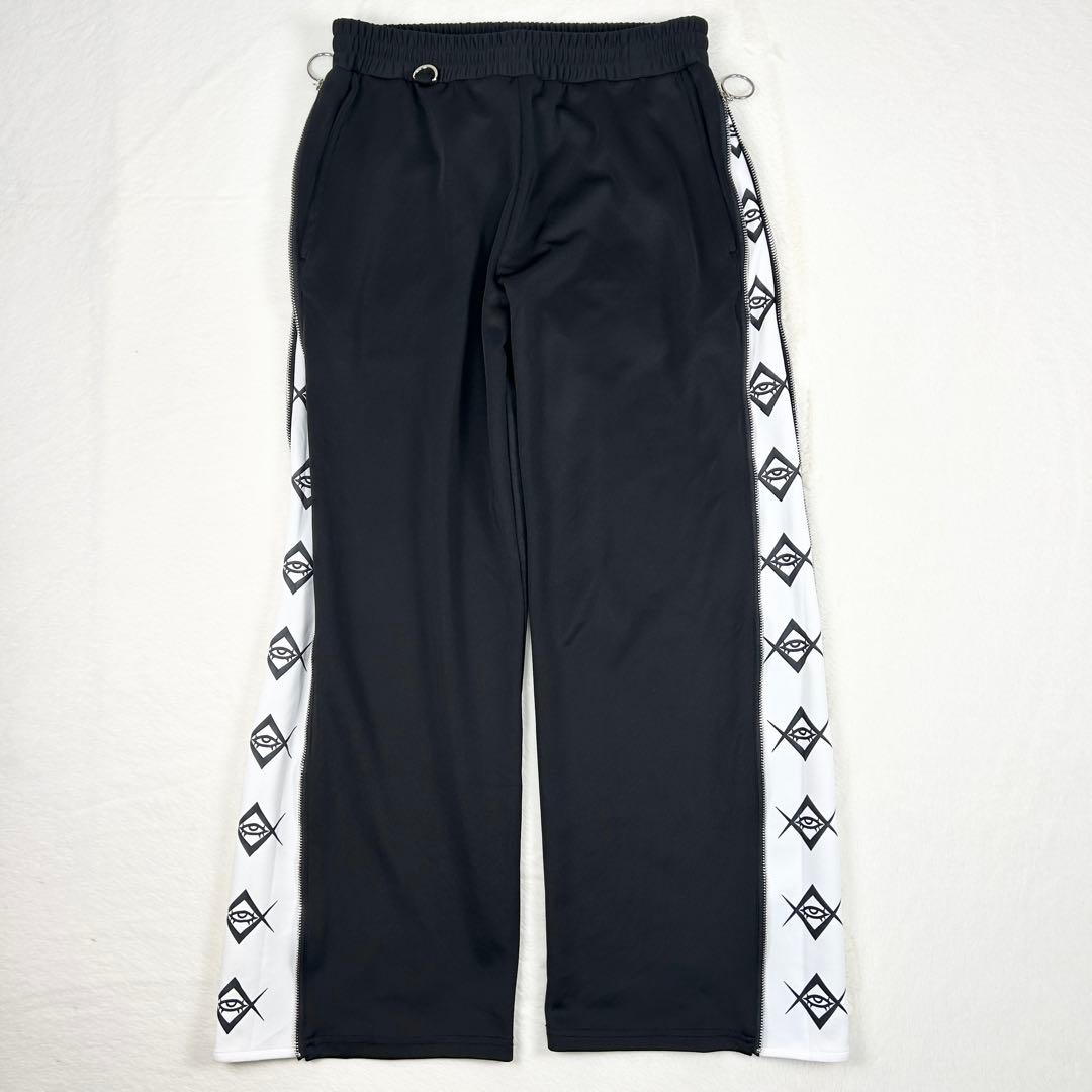 b1439【REFLEM】サイドジップ　ブラック　パンツ　ジャージ　ゴスロリ