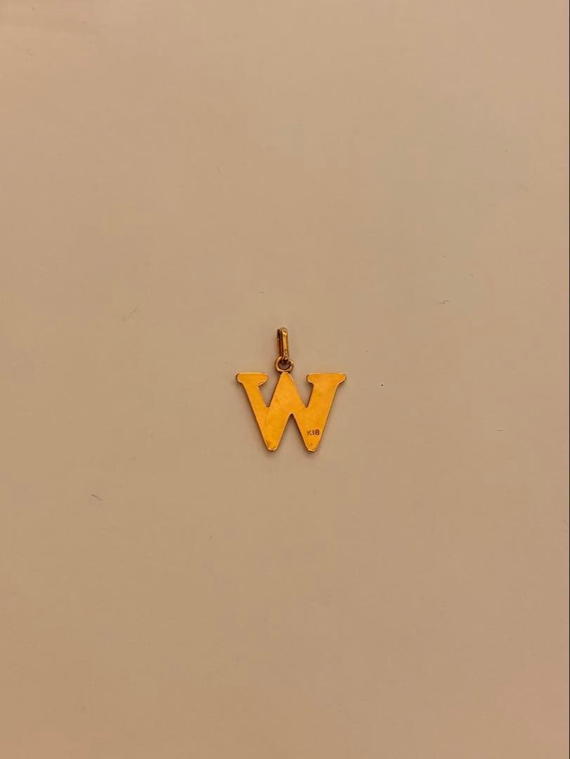 k18 イニシャルペンダント　w