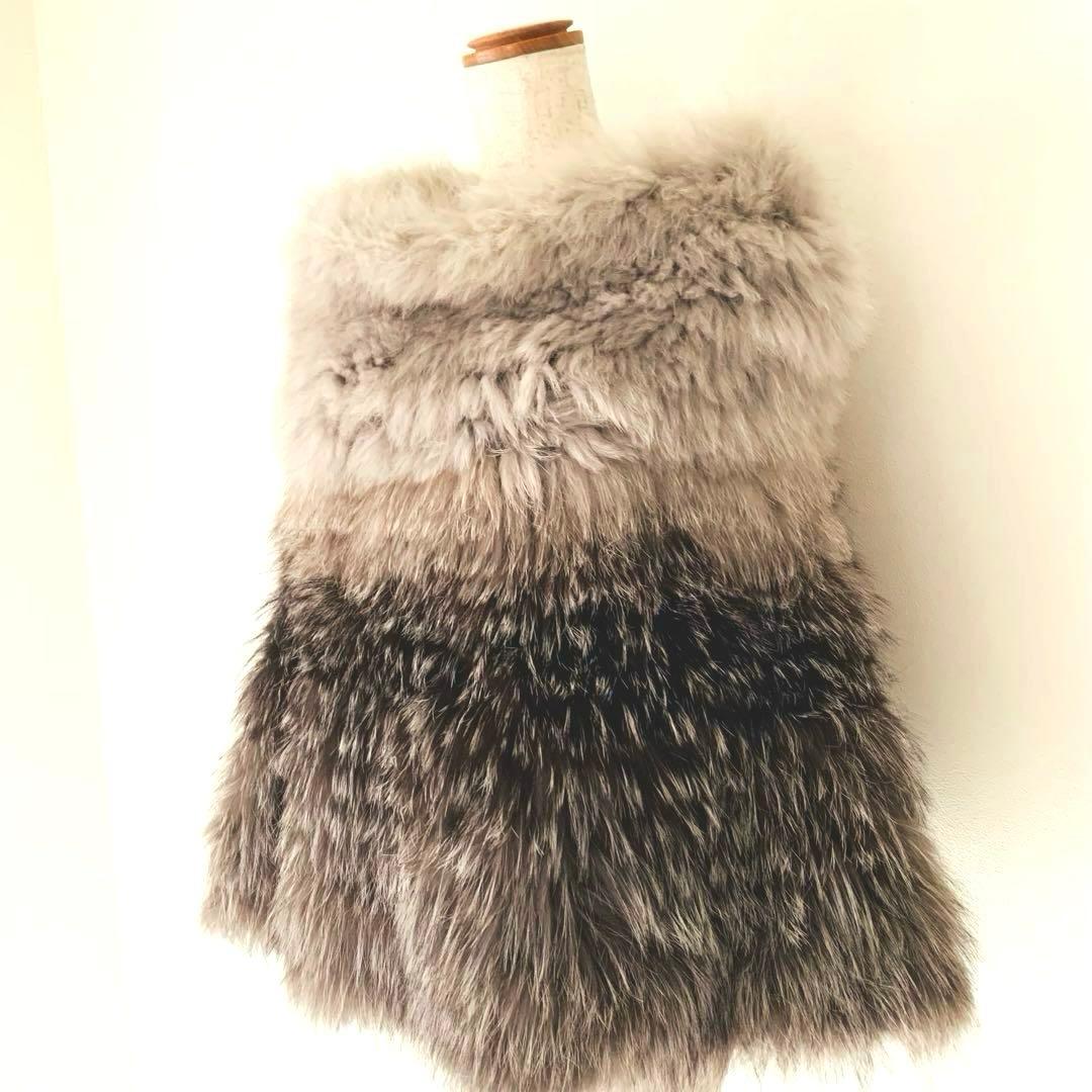 美品✨ダーマ・コレクション 押田比呂美コラボ レイヤード フォックス ポンチョ