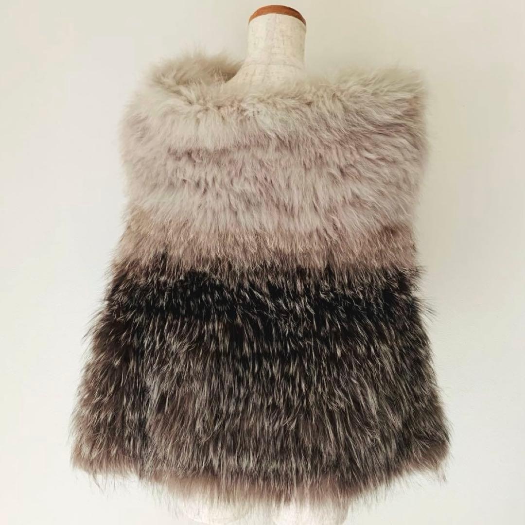 美品✨ダーマ・コレクション 押田比呂美コラボ レイヤード フォックス ポンチョ