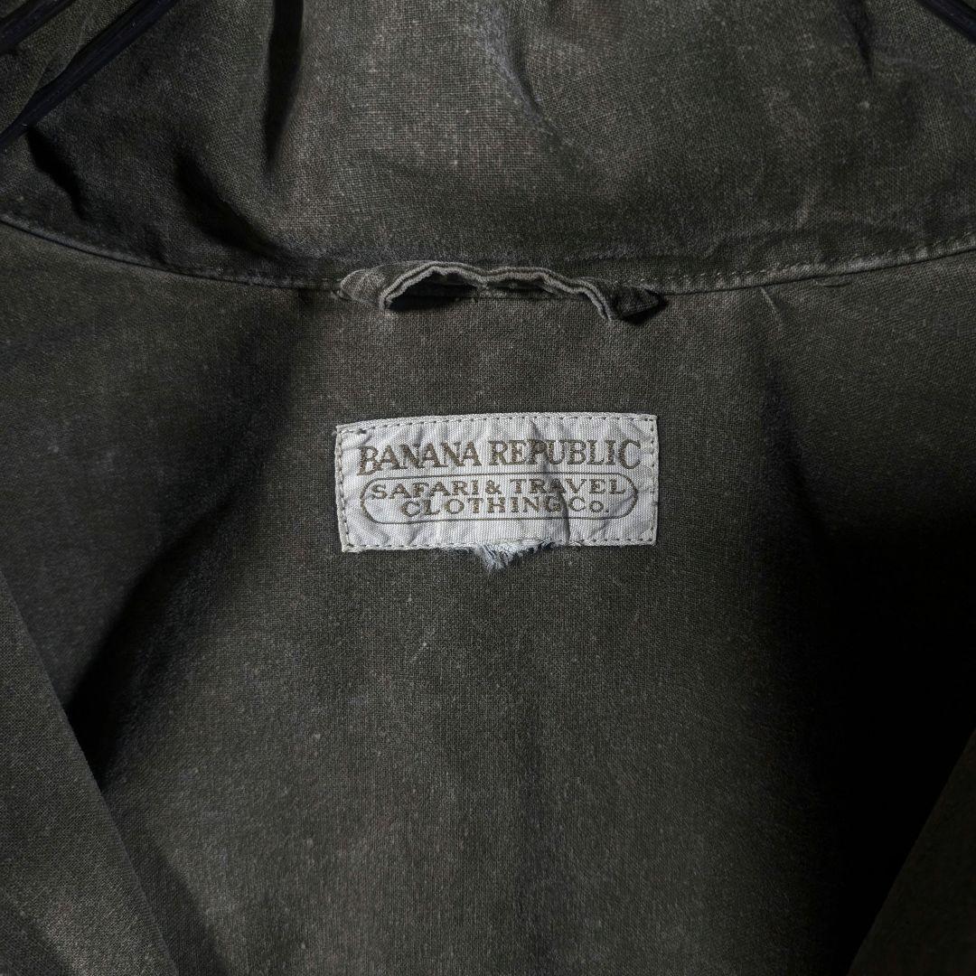 当時物オリジナル　80s　バナナリパブリック　ミリタリージャケット　オリーブ色