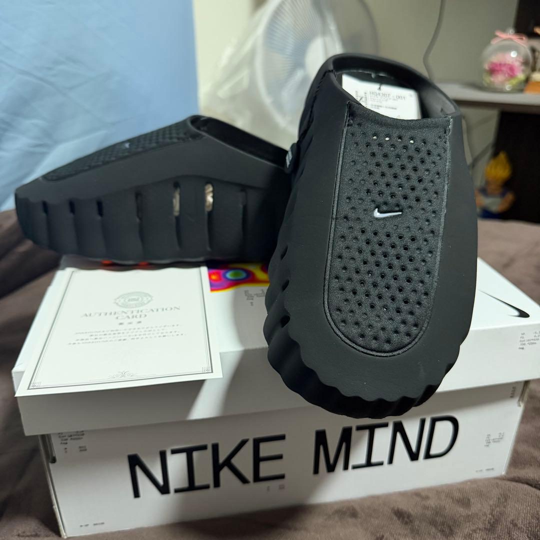 NIKE MIND ブラックサンダル 認証カード付きサイズ27