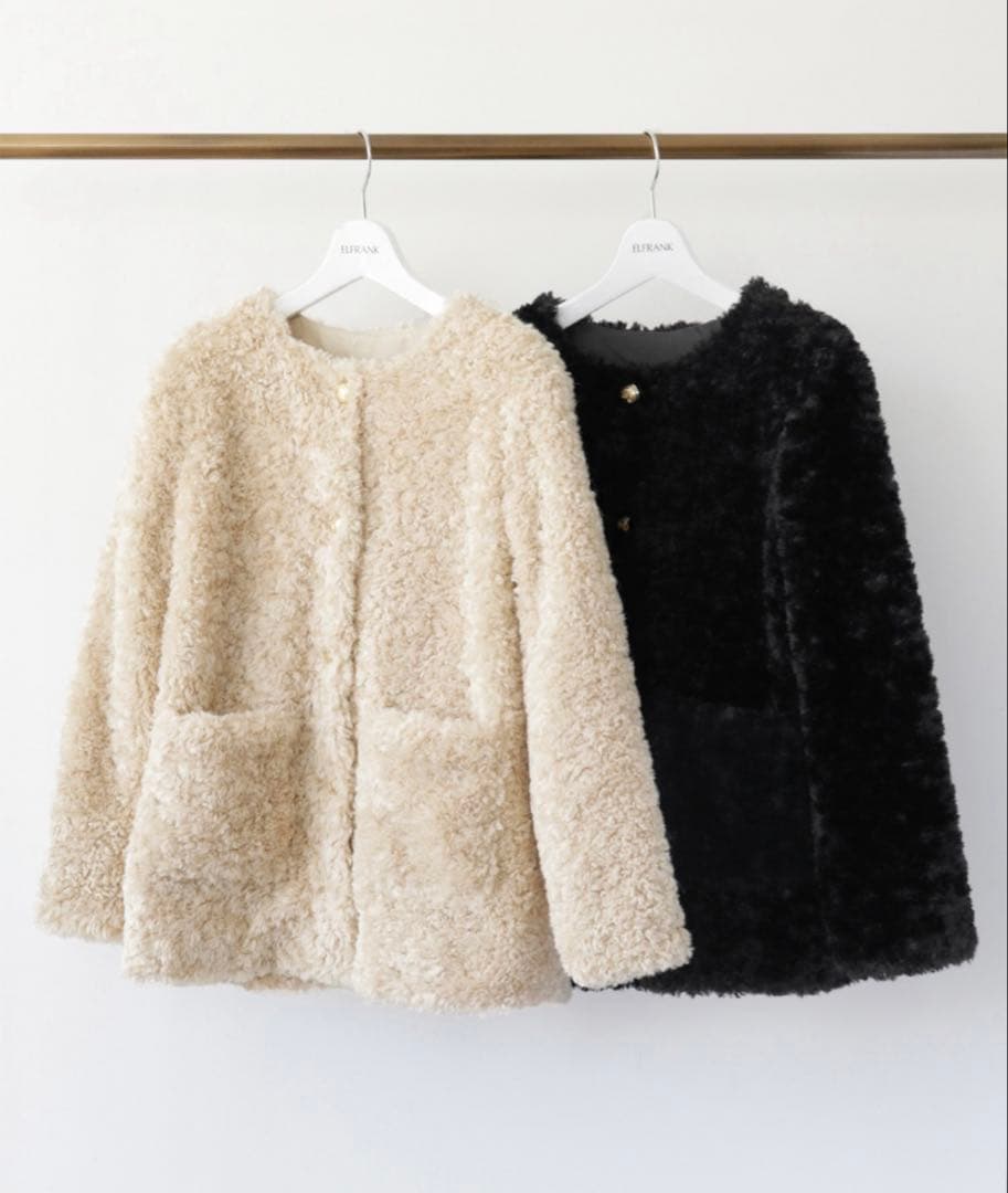 ELFRANK フェイクノーカラージャケット