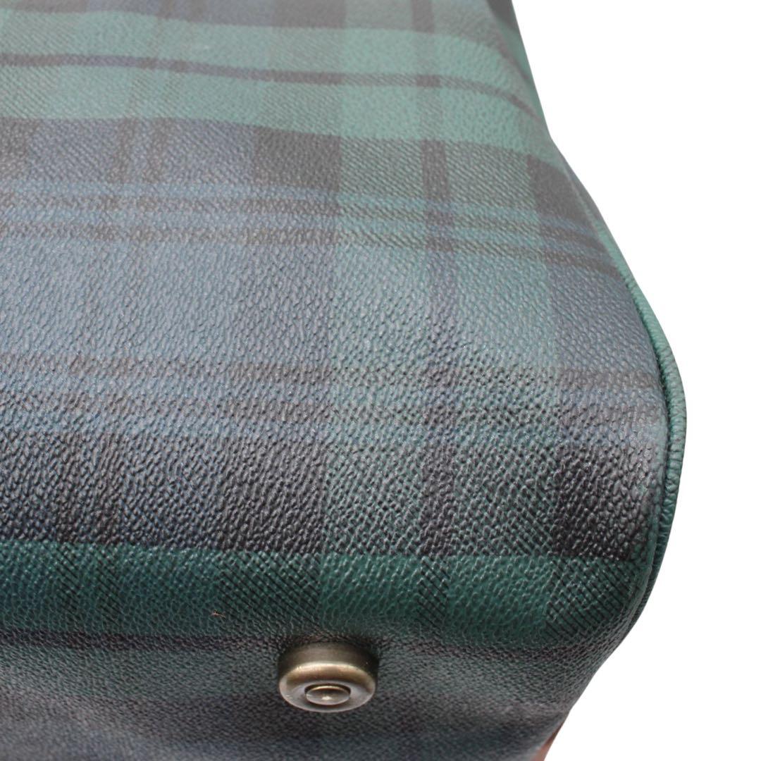 【美品】PoloRalphLauren タータンチェック ボストンバッグ PVC