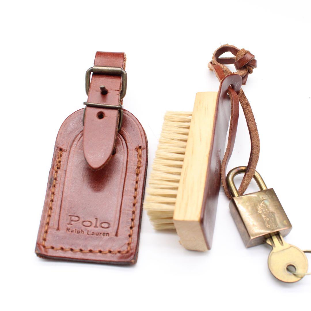 【美品】PoloRalphLauren タータンチェック ボストンバッグ PVC