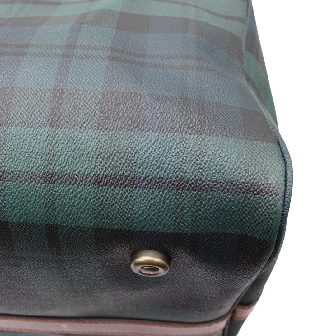 【美品】PoloRalphLauren タータンチェック ボストンバッグ PVC