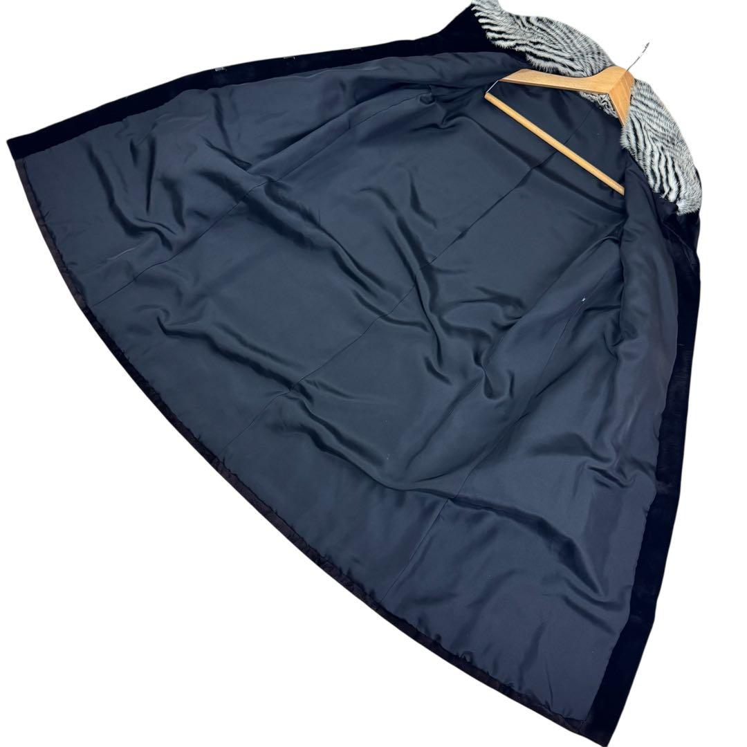 総丈112cm ミンク シェアード 染め ファーコート 本毛皮 なめし柔らか