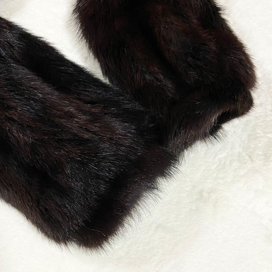 ミンク 本毛皮 コート リアルファー サイズL相当