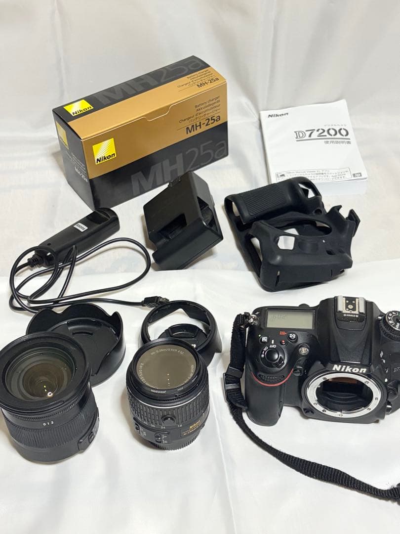 NikonD7200レンズ2本セットSIGMA17-70mm付属品完備おまけ付