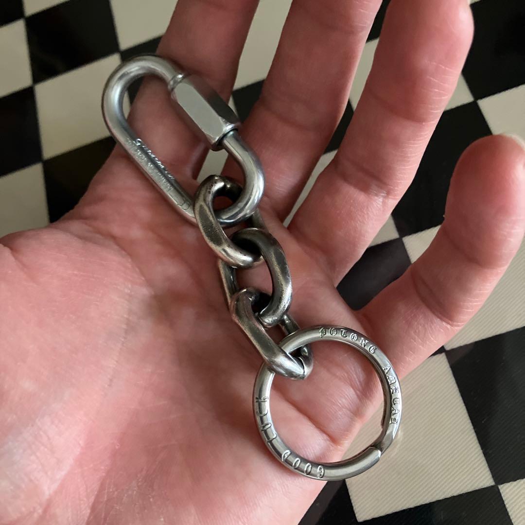 フランス製カラビナ使用　キーチェーン　新品未使用！刻印入りキーリングセット