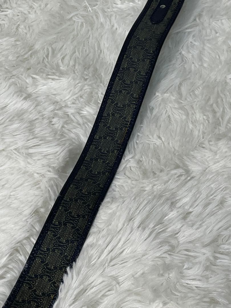 CELINE セリーヌ マカダム柄 本革　レザーベルト トリオンフ　イタリア製