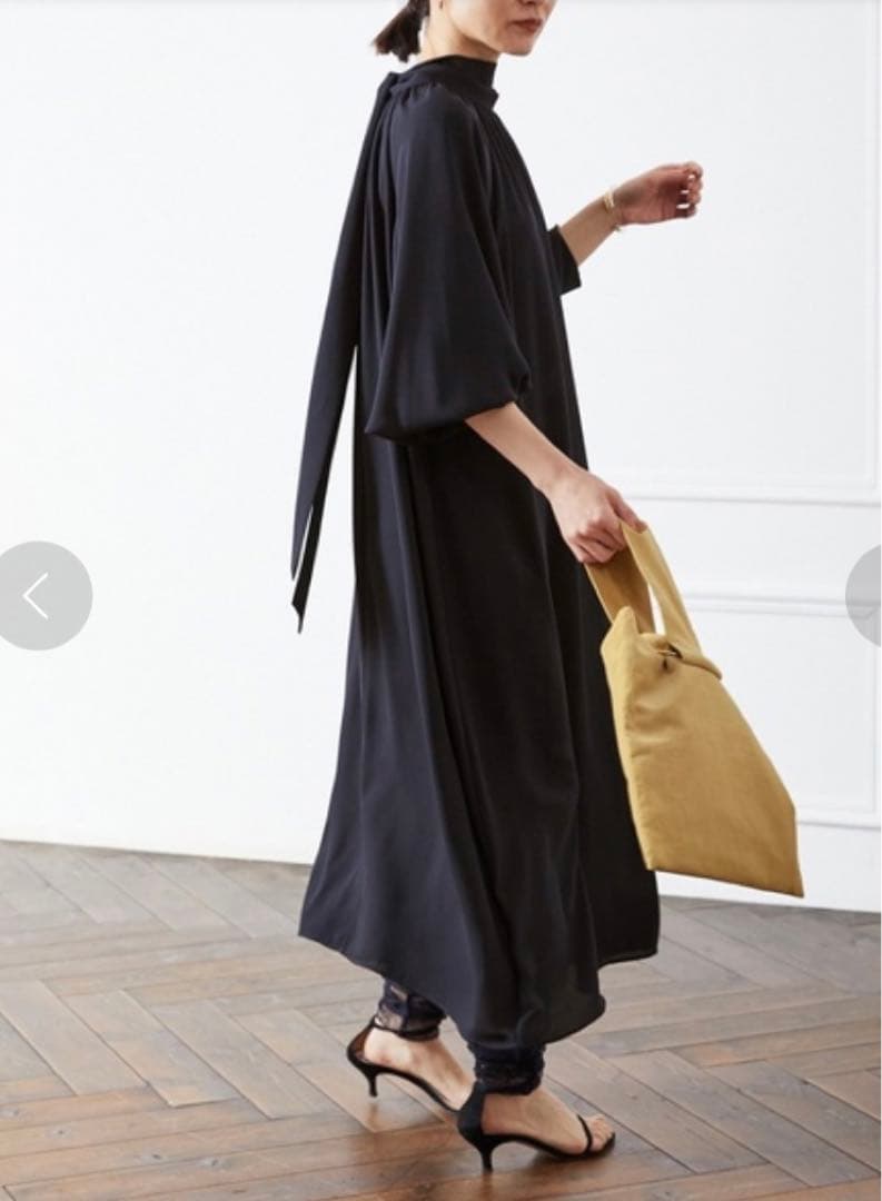 VERMEIL par iena 2wayボウタイワンピース　ネイビー　卒業式